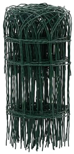 SDWEHBJ Beetzaun aus pulverbeschichtetem Eisen, Grün, 10 x 0,4 m