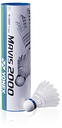 YONEX Mavis 2000 Badminton-Federbälle Tube of 6, 78-Medium-Blue