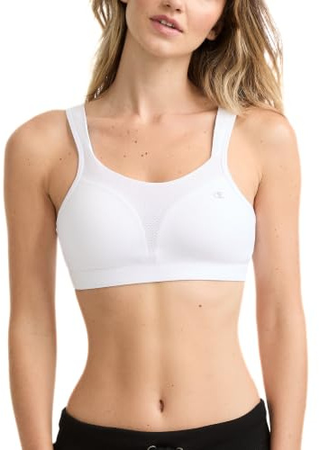 Champion Damen Spot Comfort Full Support Sports Bra, Weiß, 42DDD