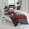 Bierbaum Bettwäsche 4757, Mako-Satin, Designed in Germany, rot 63, 200x200 + 2x 80x80 cm, für das Doppelbett