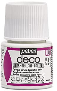 Pébéo 092001 Déco Acrylique 1 Flacon Blanc 45 ml
