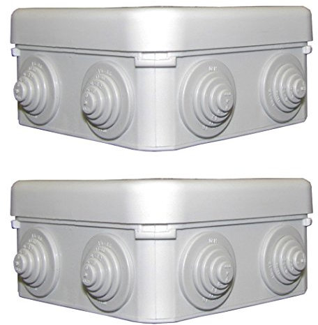 2x CCTV IP Junction Box Outdoor Weatherproof IP55 Terminal Box for cctv connectors