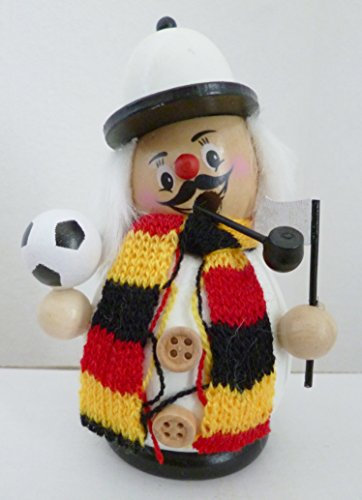 Räuchermann - Kugelfigur - Fussballer schwarz-rot-gold