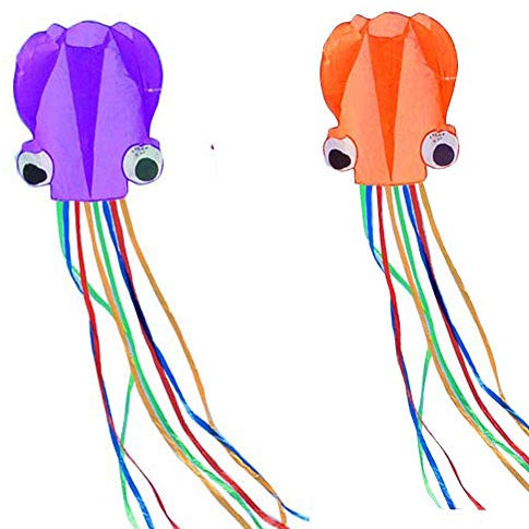 Mayco Bell Aquilone Nylon Octopus per Bambini Aquiloni (Arancio e Viola)