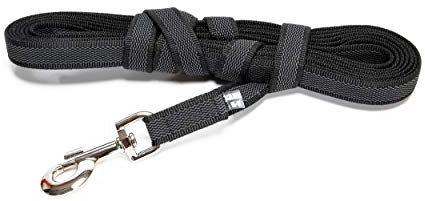 IDC Color & Gray gumierte Leine, 20 mm x 5 m mit Schlaufe, Schwarz-Grau
