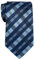 Retreez Herren Gewebte Krawatte Tartan Plaid Muster 8 cm - blau