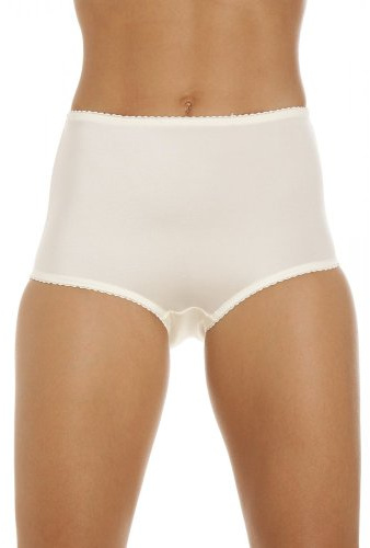 Camille Womens Two Pack Smooth High Waist Beige Control Briefs