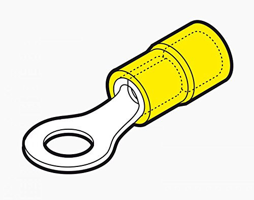 Capocorda a Occhiello 4/6 mm Preisolato Giallo Foro 8