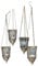 Loberon Windlichter 4er Set Céleste, für drinnen & draußen, handgefertigt, orientalischer Stil, zum Aufhängen, für Teelichter, Dekoration, Glas, Eisen, klar/Silber