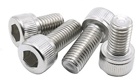# 4–40 UNC Hex Socket Head Cap Schrauben, Edelstahl, Vollgewinde, knuled Kopf, 100 Stück