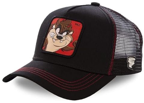 Cap Herren Looney Tunes, Tracker Kappe Herren, Taz, Anti-Reizung, Schwarz, Einheitsgröße