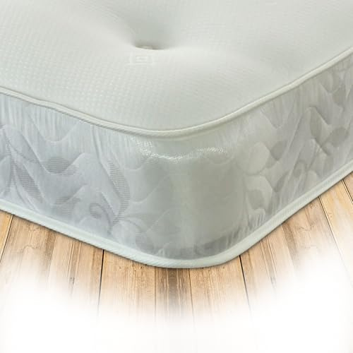 Starlight Beds Galaxy Tufted King Size Mattress, 150x200x20cm | Coil Spring, Memory Foam Layer, Hand Tufted, 8 Inch Deep, Soft Comfort, Budget Friendly, Rolled & Boxed, UK Manufacturer