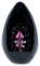 levandeo Design Glas Skulptur H15cm Schwarz Rosa Kunst Unikat Briefbeschwerer Deko Figur Glasdeko