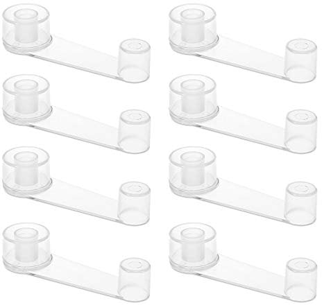 Navaris Topes para Puertas Suelo Adhesivo - Set 8x Tope Puerta retenedor Transparente - Pack de 8x Tope para Puertas Suelo Adhesivos con Brazo Giratorio - Retenedor Puerta Resistente