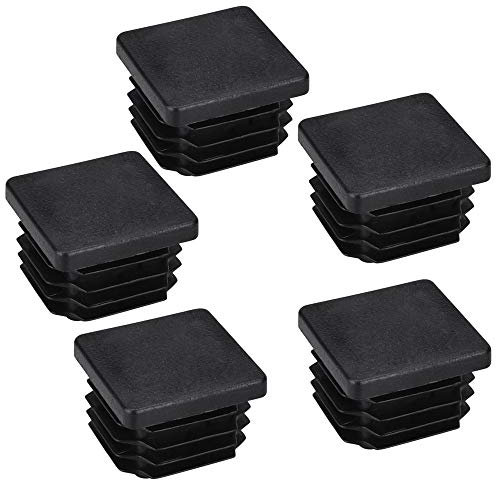 Lamellenstopfen für Vierkantrohr 35 x 35 mm, DECARETA 20 Stück Rohrstopfen Lamellenstopfen Kunststoff Fußkappen Schwarz Quadratstopfen für Quadratrohr Vierkantrohr
