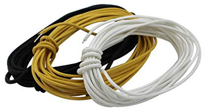 Guyker Cloth-Covered Braided Guitar Wire - 15 Feet (5-white/5-black/5-yellow) Electrics Vintage-Style Pushback Guitar Wire