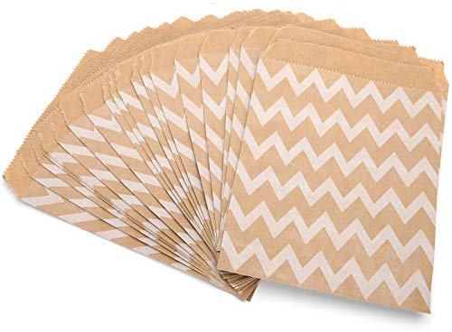 25 Stück Kraftpapiertüten Geschenktüten Papiertüten Tütchen braune Papier Beutel Kraft Geschenkpapier für Geschenktüten Ostertüten Brote Keks verpacken(#2)