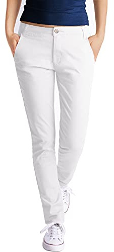 Fraternel Damen Chino Hose - Moderne Stoffhose mit schmalem Bein und Stretch