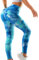 Oielai Tik Tok Damen Sport Leggings, High Waist Push Up Boom Booty Leggings mit Bauchkontrolle, Lange Sporthose Fitnesshose Yoga Leggings für Damen Mädchen, Grün, M
