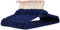 Amazon Basics Kleiderbügel für Anzüge, Samt, schmal, rutschfest, Rotgold, 50 Stück, 1Yer-Pack, Marineblau, Gold