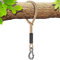 BeneLabel Corda per altalena per albero con gancio, 1,5 m, cinghie in poliestere (181,4 kg) per sedie sospese all'aperto, set di accessori, fino a 1134 kg, diametro 10 mm, naturale