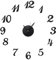 Wanduhr DIY. Originelles Design von klebrigen Uhren, Voll geformte 3D-Ziffern und Indizes. DIY Wanduhr Kleben 3D Uhr Groß Wand Uhren für Deko Wohnzimmer Nach Hause Küche Büro und Hotel Schwarz