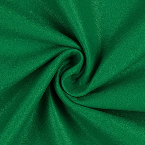 Mondo Tessuti - Tagli di Tessuto Panno Lenci - Feltro 1mm - Disponibile in Diversi Formati e ben 60 Colori (100X95CM, VERDE CHIARO)