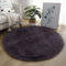 Lifup Teppich Shaggy Anti Rutsch Pflegeleicht, Rund Langflor Teppich für Wohnzimmer Schlafzimmer Kinderzimmer Grau Violett 80 cm