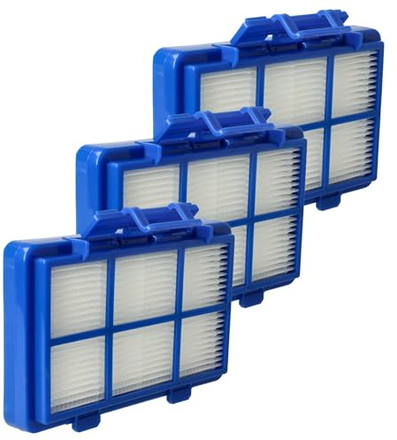 vhbw 3x Staubsaugerfilter kompatibel mit Philips PowerGo FC8240/09 | FC8241/09, FC8242/09 Staubsauger - HEPA Filter Allergiefilter