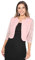 KRISP Boléro Gilet Femme Élégant Chic Soirée Fête Cérémonie Confortable, Rose, 48, 9330-PNK-20