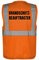 Fassbender-Druck WARNWESTEN - Sicherheitsweste ORANGE mit Taschen und Reißverschluss nach EN ISO 20471 zertifiziert - Warn Weste für BRANDSCHUTZBEAUFTRAGTER - Unisex mit hochwertigem Reflektorstreifen