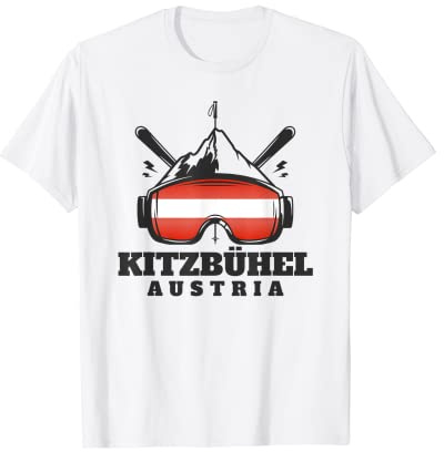 Kitzbühel Österreich Skigebiet Retro Ski T-Shirt