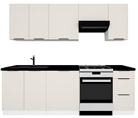 Muebles de Cocina Completa 180 y 240 cms Color Arena ref-36
