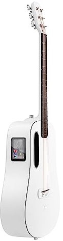 LAVA ME Play Elektro-Akustik Gitarren mit Ideal-Gigbag, Carbonfaser Smart Gitarre(36 Zoll Segelweiß)