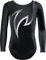 Turnanzug Java Spezial Samt - Stretch-Material langarm Gymnastikanzug Turnbody langärmlich, Größe:110/116, Farbe:Samt Schwarz - Silber
