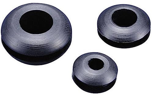 TRU COMPONENTS TC-GMR2015203 Kabeldurchführung offen Klemm-Ø (max.) 15.5 mm Plattenstärke (max.) 1.7 mm PVC Schwarz 100