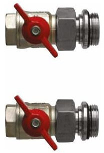 BUDERUS | Logafloor Kugelhahn-Set KHS | horizontal | 1'' x 1''