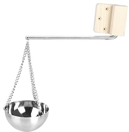 Ejoyous Sauna Verdampferschale Hängend, Edelstahl Sauna Aromaschale Sauna Duftschale Sauna Schüssel Sauna Hängeschale mit Kette, für Sauna und Spa Aufguss Sauna Zubehör