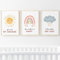 Mädchen-Poster, Boho, Rosa, Regenbogenwolken, You Are My Sunshine, Kinderzimmer, Wandkunst, Kinderzimmer, Heimdekoration, 40 x 60 cm, ohne Rahmen