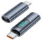melairo 2PCS USB C Adapter LED Display PD 100W Male to Female Fast Power Meter Tester, USB-C Charger Monitor Extender Adapter, Easy to Use