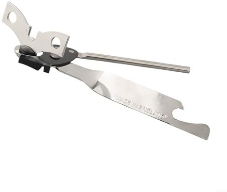 Abrelatas de acero inoxidable resistente, herramienta tradicional para una fácil apertura