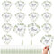 Spakon 100 Set of Wedding Paper Fans with Silky Tassels Wedding Handheld Fans for Program Ceremony Assembled Paper Fans Printed Wedding Fan Bulk for Wedding Birthday Guest Party Favors