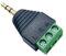 3.5mm Audio Jack Connector to Screw Terminal Adapter (3 Pin Male)