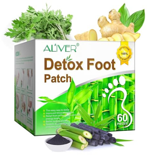 P-Beauty Detox Fußpflaster mit Bambusessig & Ingwer 1x60 Stück - Entgiftungspflaster für die Füße, Fuß Pflaster zur natürlichen Körperentgiftung, besseren Schlaf & mehr Energie - Wellness über Nacht