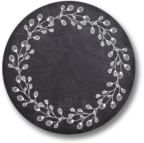 Schild Türschild rund 15cm groß Kreide Vintage Shabby inkl. Klebepunkte verschiedene Schilder zur Auswahl (Blanko)