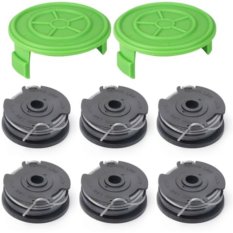 HAFRILY Rasentrimmer Fadenspule 29187 für G40LT G40LTK2 G40LTK2x 2101507 2101507UA 2101507UC Greenworks 40V Rasentrimmerspulen Ersatzfadenspule 6,1 M Länge Ø 1,65 mm (8 Stück)