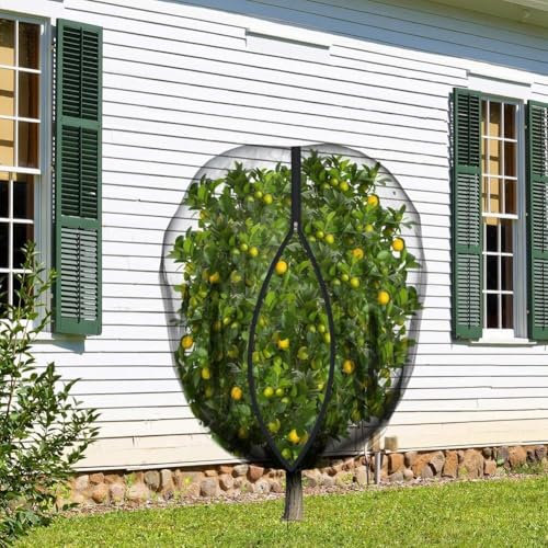 Gartennetzbeutel mit Reißverschluss, 2 Stück, feinmaschig, Insektenschutz für Obstbäume und Gemüse (1,2 x 1,4 m)