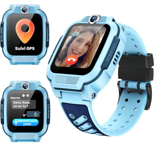 imoo Z3 Smartwatch für Kinder, Kinder Smartwatch, Kinderuhr mit GPS, 4G Video und Telefon, IPX68 Wasserdicht, Schulmodus, SOS-Funktion (Blau, Z3)