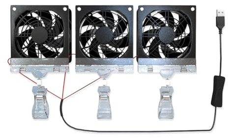 MZRAN FishTank Clip on Cooling Fan Water Plant Cooling Temperature Control Aquariums Chiller Fans Adjustable Aquarium Temperature Control Fan