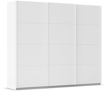 Rauch Möbel KULMBACH, Schwebetürenschrank, Farbe Weiß, Breite 271 cm | Kleiderschrank mit Schwebetüren, Schiebetüren, 3-türig, Zubehör Classic, für Schlafzimmer, Jugendzimmer, Garderobe, Flur